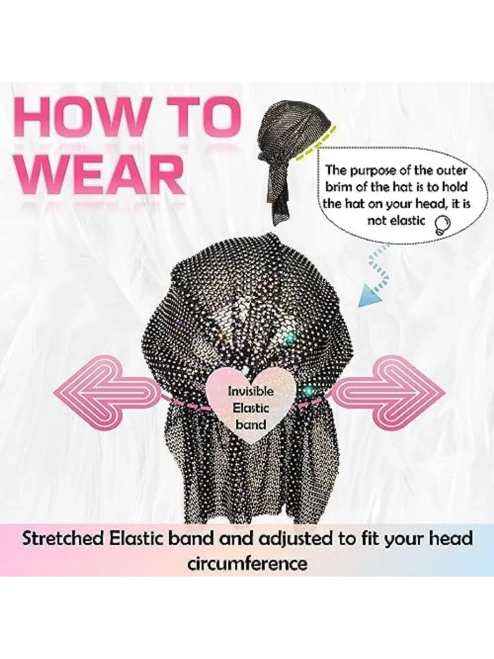 Bling Rhinestone Head Scarf for Women | Fashion Glitter Headband & Hair